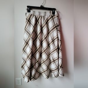 Elegant Plaid A-Line Skirt